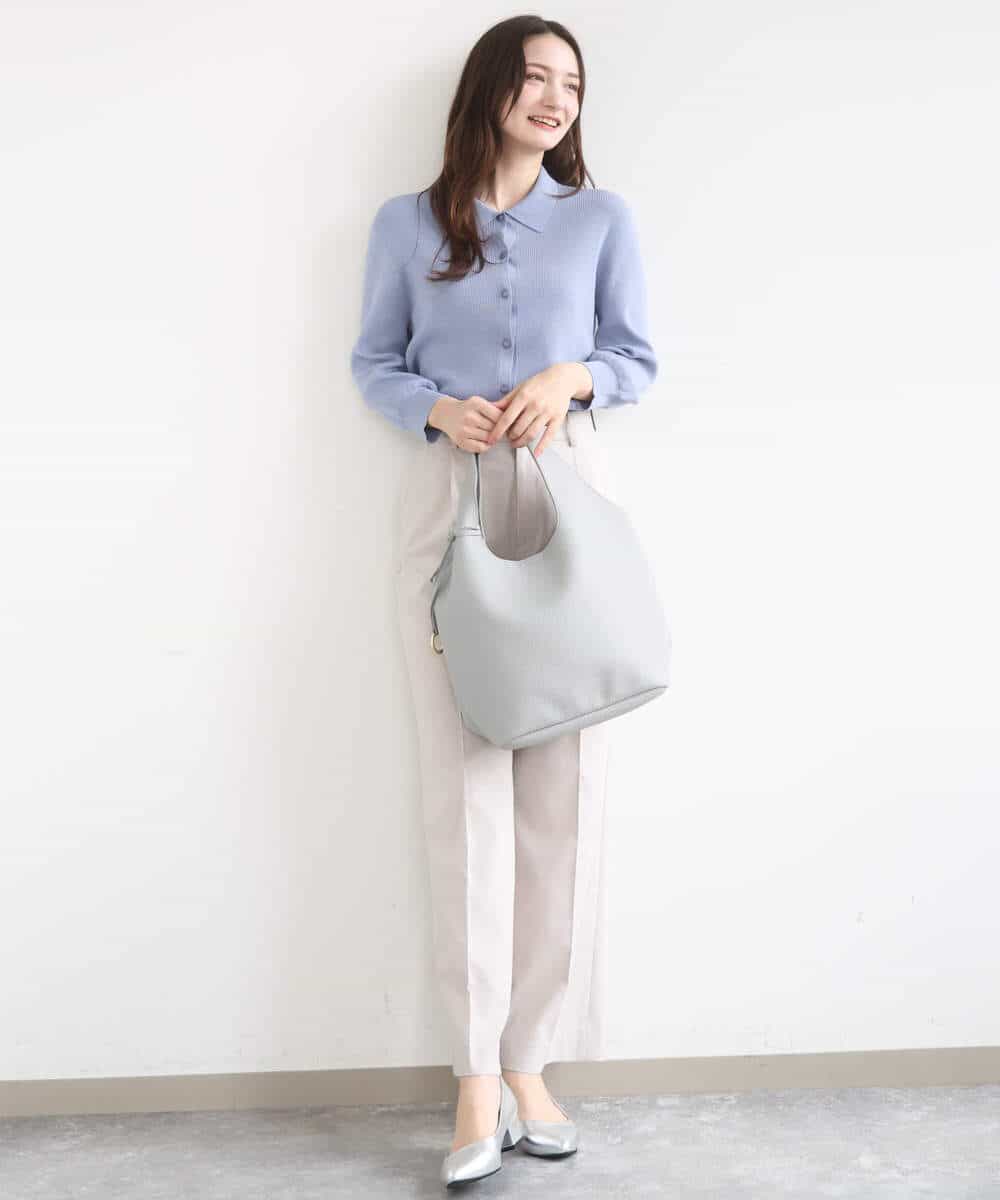 FKLGD34170 MK MICHEL KLEIN(MK ミッシェルクラン) ドライタッチストレッチ ワイドパンツ/イージーケア/洗える グレージュ