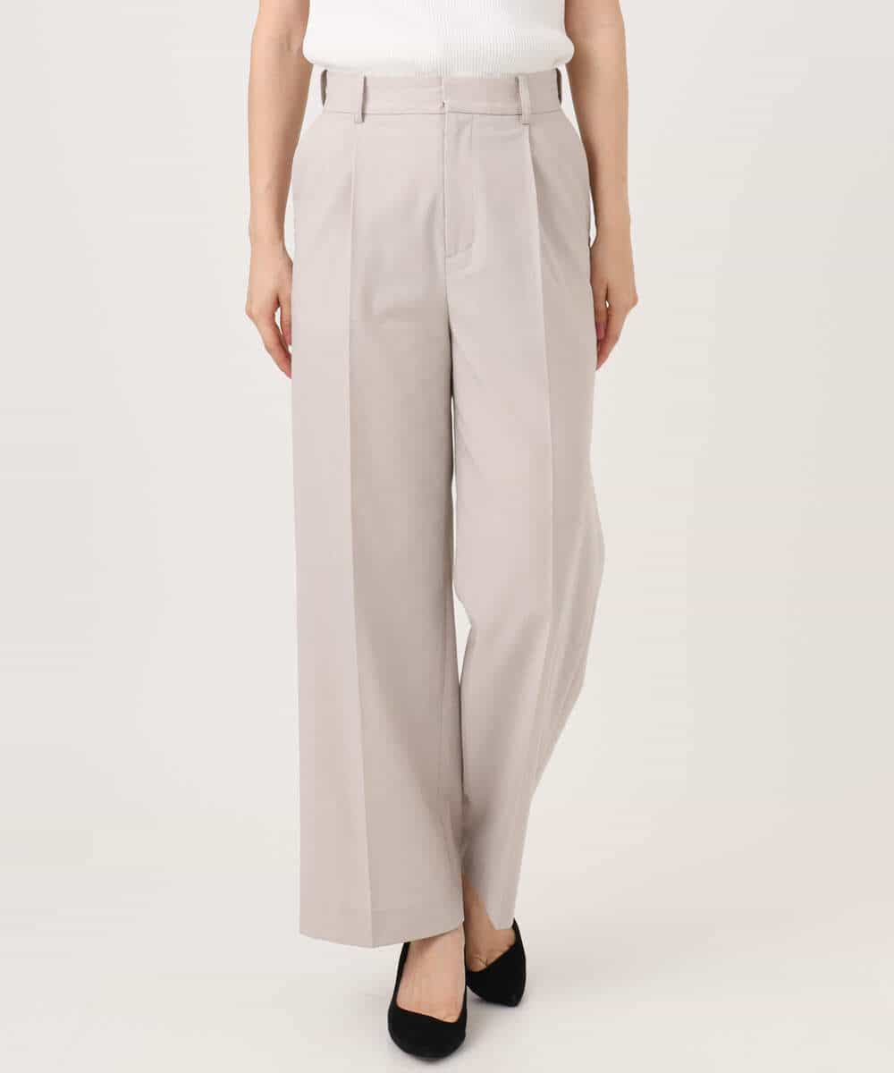 FKLGD34170 MK MICHEL KLEIN(MK ミッシェルクラン) ドライタッチストレッチ ワイドパンツ/イージーケア/洗える グレージュ