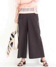 FKLGD36170 MK MICHEL KLEIN(MK ミッシェルクラン) [撥水/洗える]ストレッチツイル プルオンワイドパンツ ブラウン