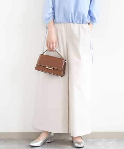 FKLGD36170 MK MICHEL KLEIN ストレッチツイル プルオンワイドパンツ/撥水/洗える