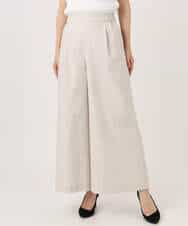 FKLGD36170 MK MICHEL KLEIN(MK ミッシェルクラン) ストレッチツイル プルオンワイドパンツ/撥水/洗える ベージュ