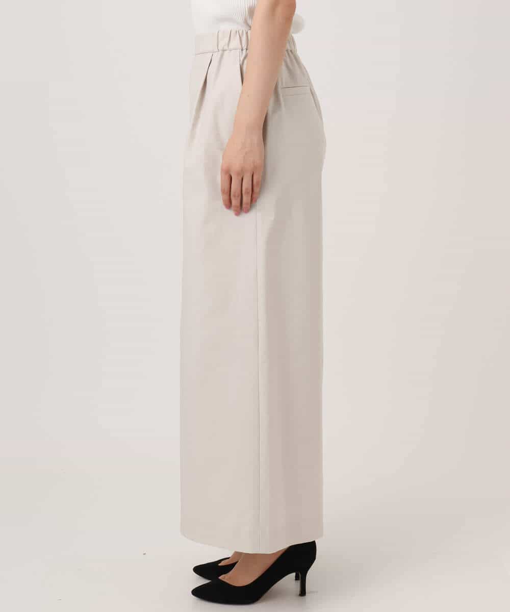 FKLGD36170 MK MICHEL KLEIN(MK ミッシェルクラン) ストレッチツイル プルオンワイドパンツ/撥水/洗える ベージュ