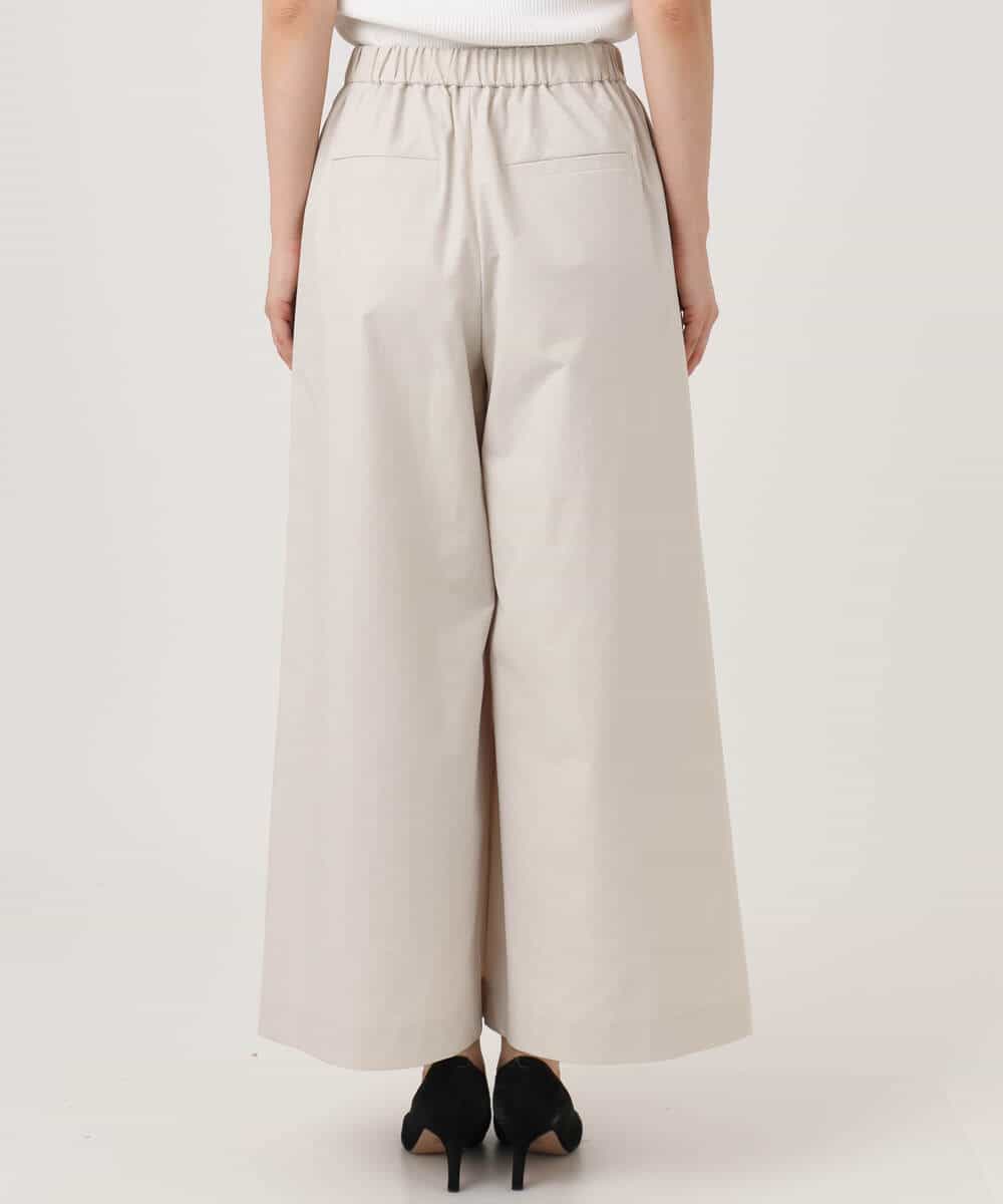 FKLGD36170 MK MICHEL KLEIN(MK ミッシェルクラン) ストレッチツイル プルオンワイドパンツ/撥水/洗える ベージュ