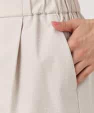 FKLGD36170 MK MICHEL KLEIN(MK ミッシェルクラン) ストレッチツイル プルオンワイドパンツ/撥水/洗える ベージュ