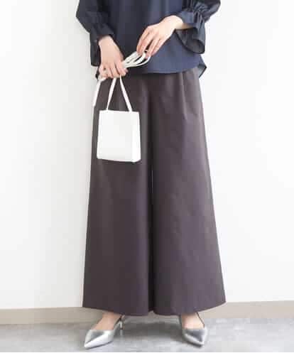 FKLGD36170 MK MICHEL KLEIN ストレッチツイル プルオンワイドパンツ/撥水/洗える