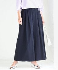 FKLGD37170 MK MICHEL KLEIN(MK ミッシェルクラン) ストレッチ3タックワイドパンツ/洗える ネイビー