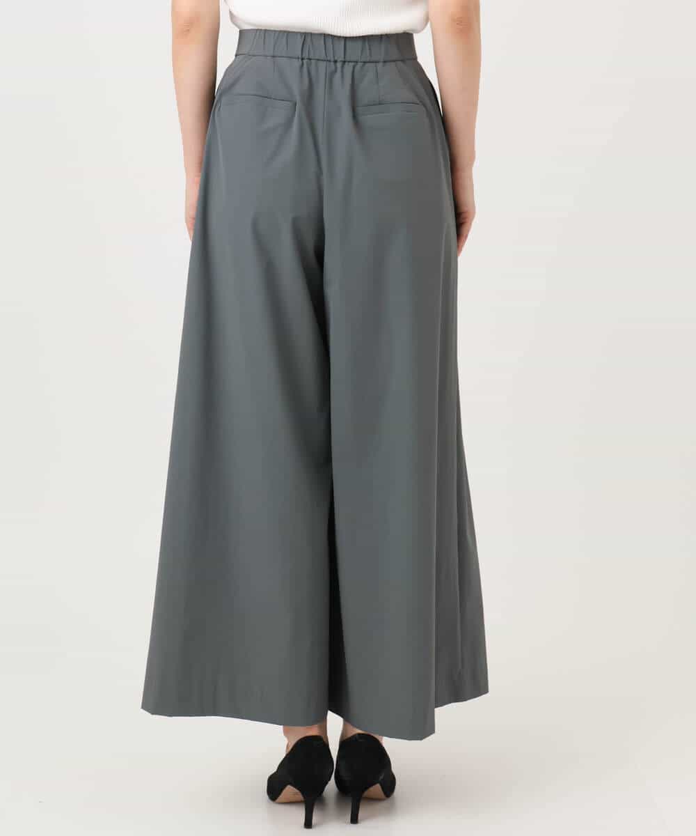 FKLGD37170 MK MICHEL KLEIN(MK ミッシェルクラン) ストレッチ3タックワイドパンツ/洗える ダークグレー