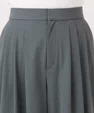 FKLGD37170 MK MICHEL KLEIN(MK ミッシェルクラン) ストレッチ3タックワイドパンツ/洗える ダークグレー