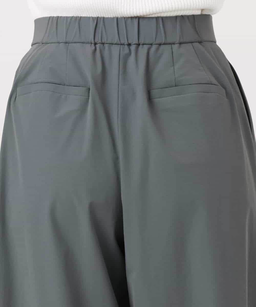 FKLGD37170 MK MICHEL KLEIN(MK ミッシェルクラン) ストレッチ3タックワイドパンツ/洗える ダークグレー