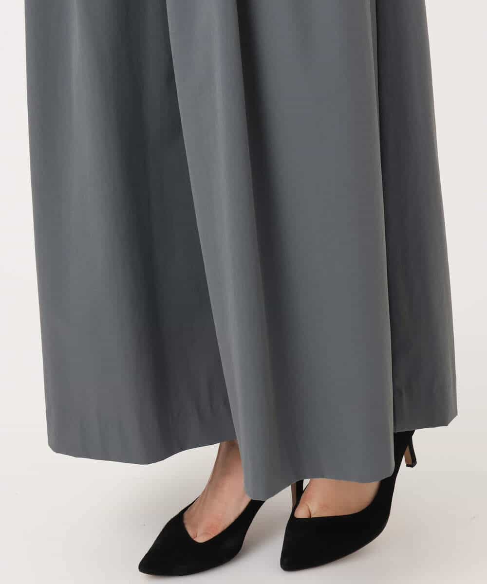 FKLGD37170 MK MICHEL KLEIN(MK ミッシェルクラン) ストレッチ3タックワイドパンツ/洗える ダークグレー