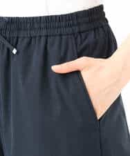 FKLGD40170 MK MICHEL KLEIN(MK ミッシェルクラン) コットンライクストレッチワイドパンツ/抗ピリング/洗える ネイビー