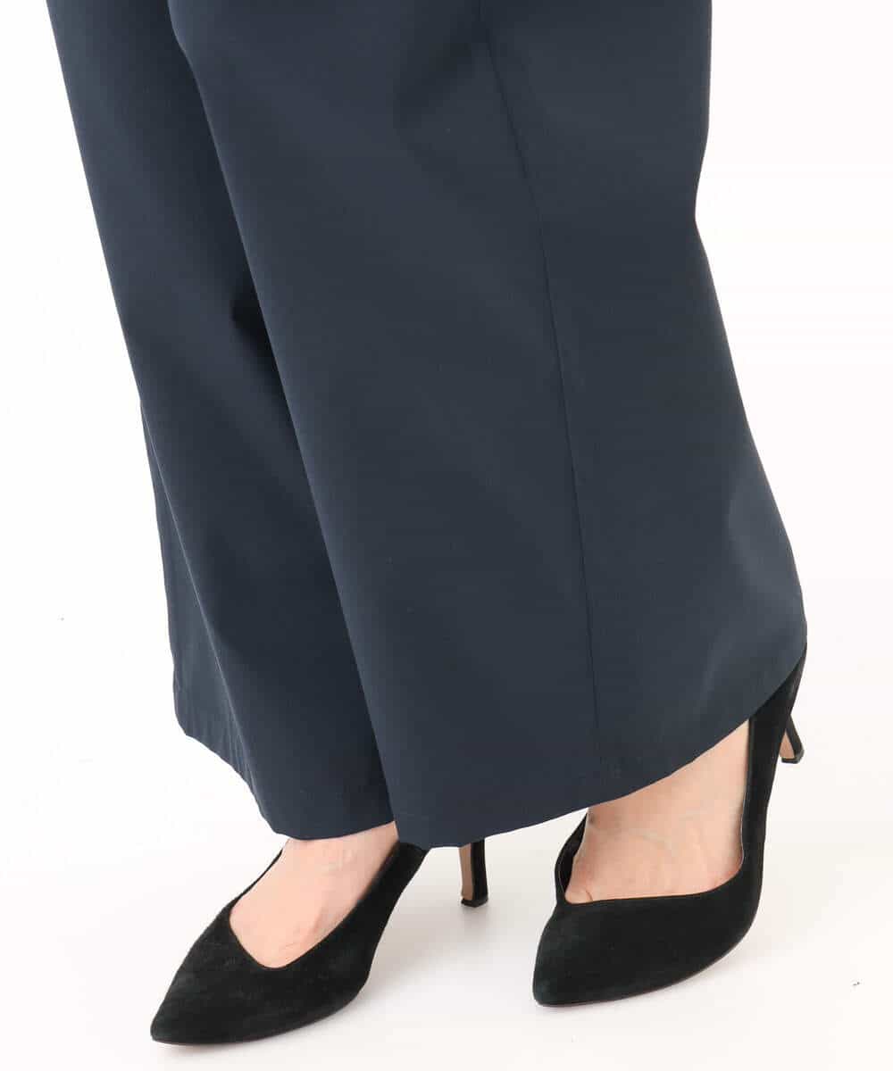 FKLGD40170 MK MICHEL KLEIN(MK ミッシェルクラン) コットンライクストレッチワイドパンツ/抗ピリング/洗える ネイビー