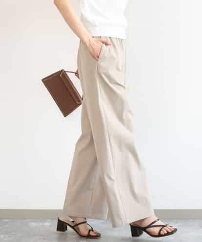 FKLGD40170 MK MICHEL KLEIN コットンライクストレッチワイドパンツ/抗ピリング/洗える