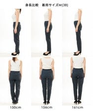 FKLGD41130 MK MICHEL KLEIN(MK ミッシェルクラン) [洗える]ハイストレッチ細身シルエットパンツ ネイビー