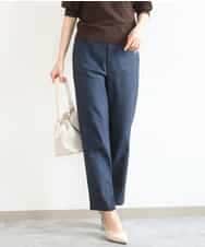 FKLGD41130 MK MICHEL KLEIN(MK ミッシェルクラン) ハイストレッチ細身シルエットパンツ/洗える ネイビー