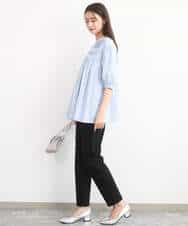 FKLGD41130 MK MICHEL KLEIN(MK ミッシェルクラン) ハイストレッチ細身シルエットパンツ/洗える ネイビー