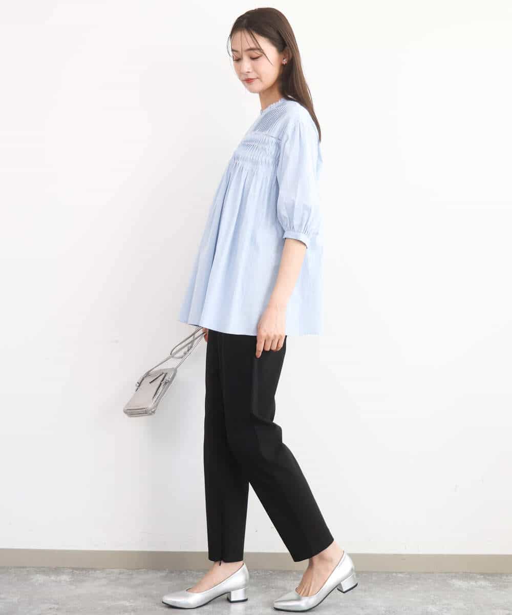 FKLGD41130 MK MICHEL KLEIN(MK ミッシェルクラン) ハイストレッチ細身シルエットパンツ/洗える ネイビー