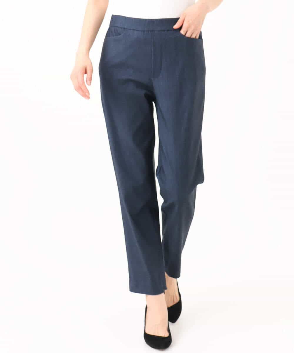 FKLGD41130 MK MICHEL KLEIN(MK ミッシェルクラン) ハイストレッチ細身シルエットパンツ/洗える ネイビー