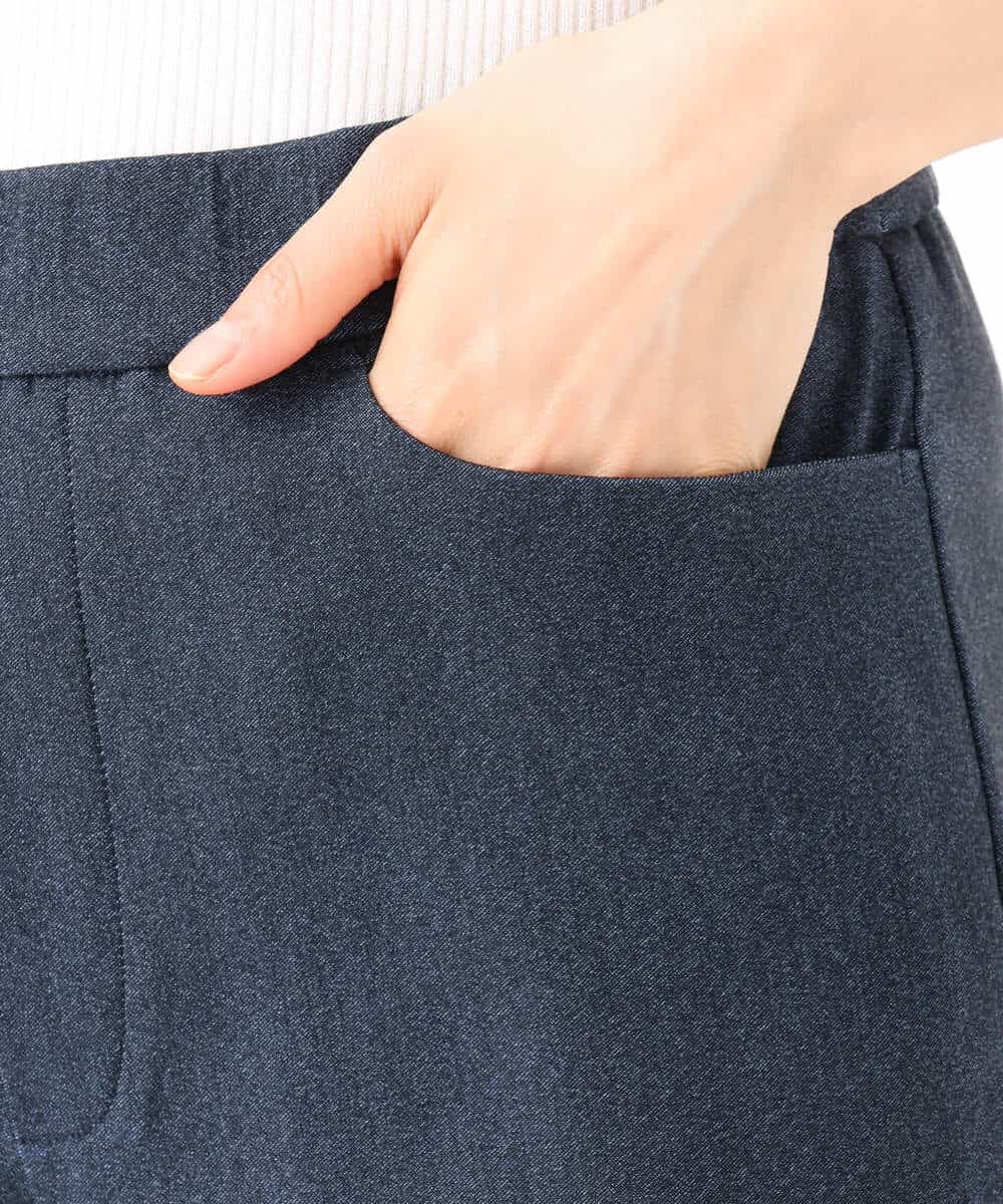 FKLGD41130 MK MICHEL KLEIN(MK ミッシェルクラン) ハイストレッチ細身シルエットパンツ/洗える ネイビー