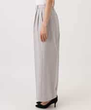 FKLGD46180 MK MICHEL KLEIN(MK ミッシェルクラン) バイオヴィンテージツイル ワイドストレートパンツ/接触冷感/UVカット/速乾/洗える グレージュ