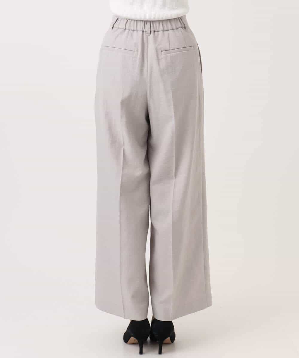 FKLGD46180 MK MICHEL KLEIN(MK ミッシェルクラン) バイオヴィンテージツイル ワイドストレートパンツ/接触冷感/UVカット/速乾/洗える グレージュ