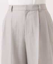 FKLGD46180 MK MICHEL KLEIN(MK ミッシェルクラン) バイオヴィンテージツイル ワイドストレートパンツ/接触冷感/UVカット/速乾/洗える グレージュ