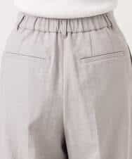 FKLGD46180 MK MICHEL KLEIN(MK ミッシェルクラン) バイオヴィンテージツイル ワイドストレートパンツ/接触冷感/UVカット/速乾/洗える グレージュ