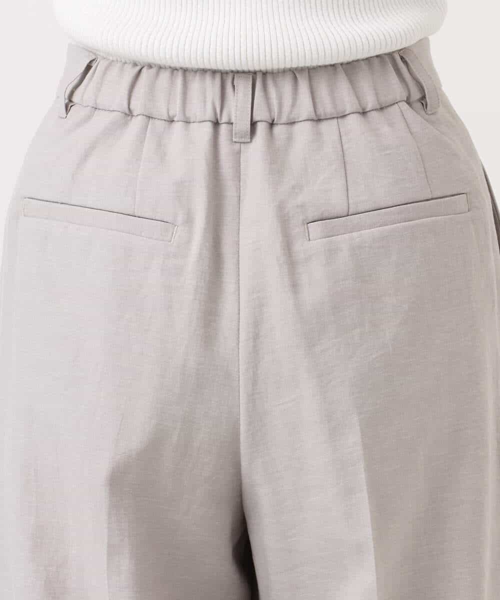 FKLGD46180 MK MICHEL KLEIN(MK ミッシェルクラン) バイオヴィンテージツイル ワイドストレートパンツ/接触冷感/UVカット/速乾/洗える グレージュ