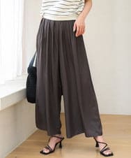FKLGD53160 MK MICHEL KLEIN(MK ミッシェルクラン) [瞬美シリーズ/UVカット/接触冷感/洗える]サテンワイドパンツ ダークグレー