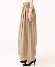 FKLGD53160 MK MICHEL KLEIN(MK ミッシェルクラン) [UVカット/接触冷感/洗える]サテンワイドパンツ キャメル