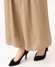 FKLGD53160 MK MICHEL KLEIN(MK ミッシェルクラン) [UVカット/接触冷感/洗える]サテンワイドパンツ キャメル