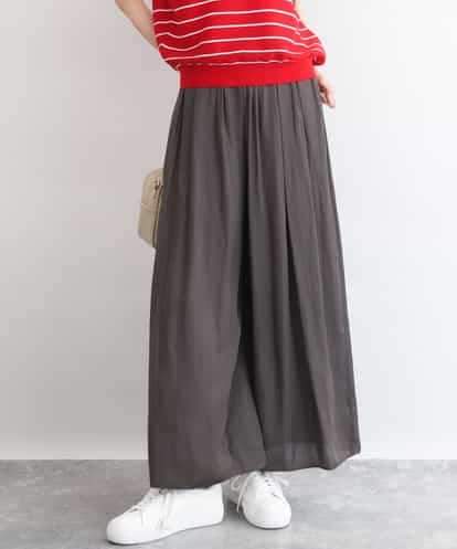 FKLGD53160 MK MICHEL KLEIN [UVカット/接触冷感/洗える]サテンワイドパンツ