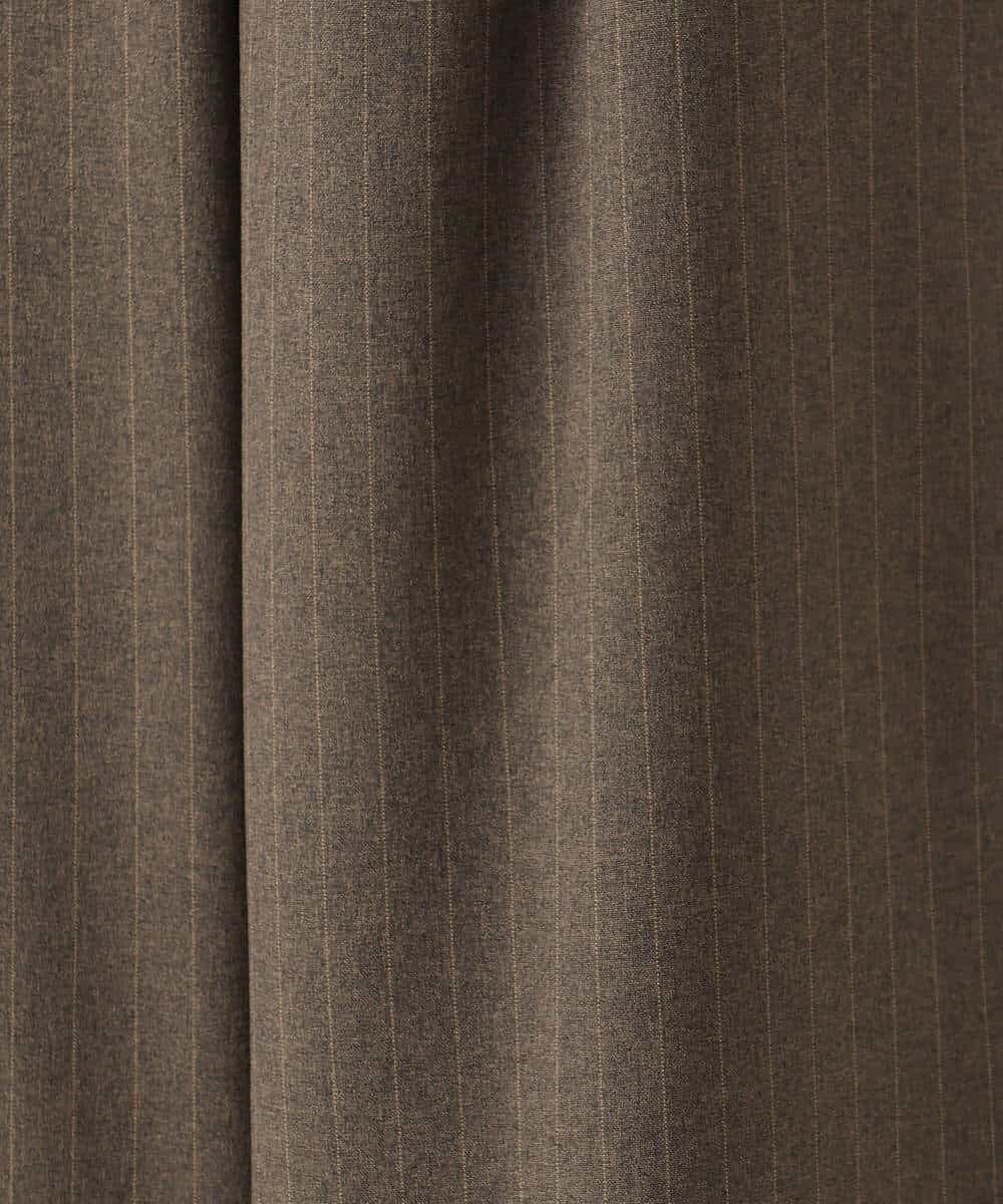 FKLGD55160 MK MICHEL KLEIN(MK ミッシェルクラン) [UVカット/防シワ/抗ピリング/洗える]ピンストライプ柄プルオンワイドパンツ ブラウン