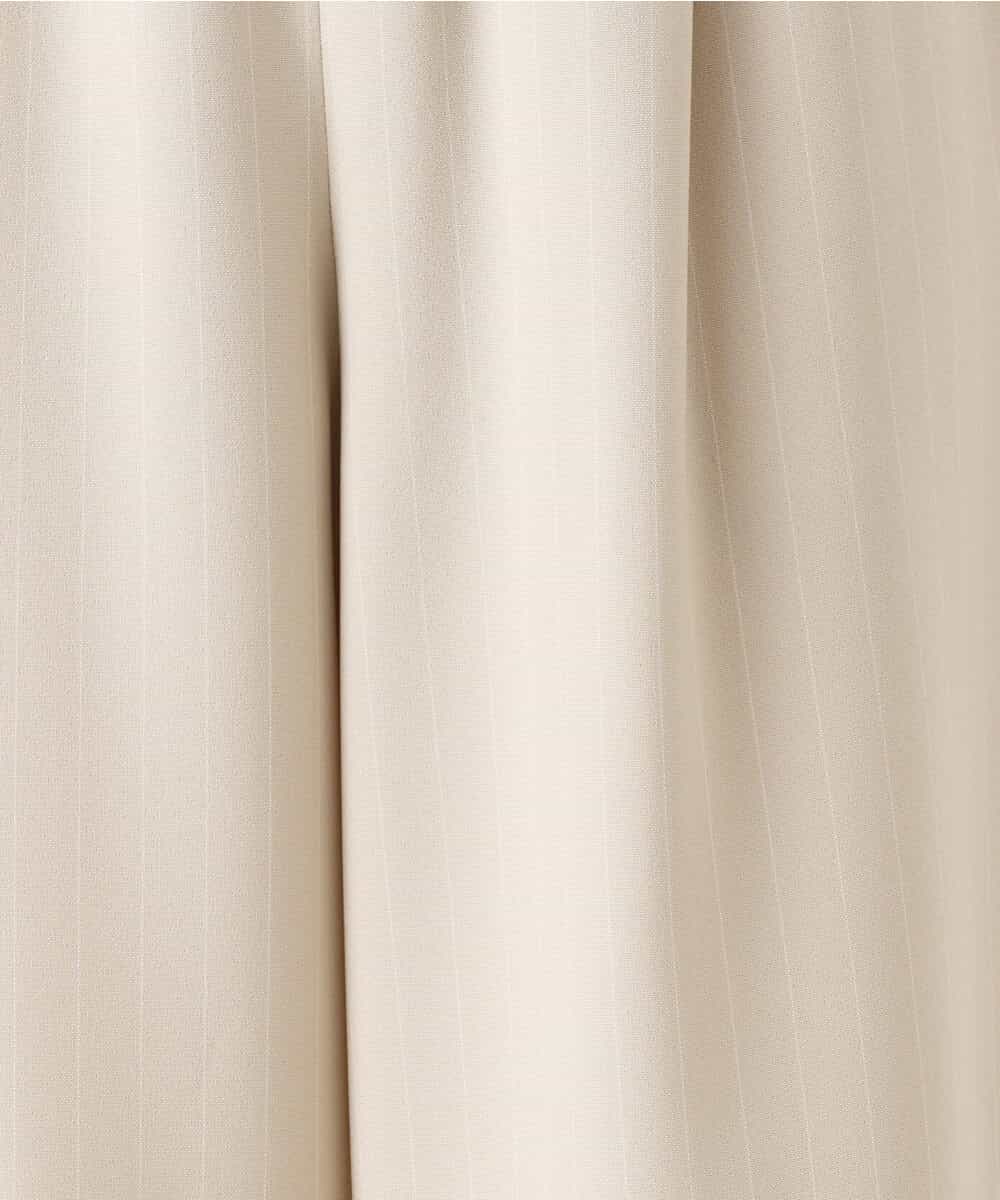 FKLGD55160 MK MICHEL KLEIN(MK ミッシェルクラン) [UVカット/防シワ/抗ピリング/洗える]ピンストライプ柄プルオンワイドパンツ ブラウン