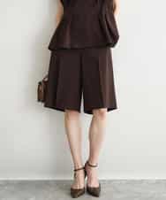 FKLGD57150 MK MICHEL KLEIN(MK ミッシェルクラン) [洗える]リネンライクストレッチ ショートパンツ ベージュ