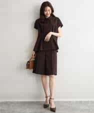 FKLGD57150 MK MICHEL KLEIN(MK ミッシェルクラン) [洗える]リネンライクストレッチ ショートパンツ ベージュ