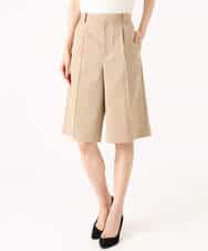 FKLGD57150 MK MICHEL KLEIN(MK ミッシェルクラン) [洗える]リネンライクストレッチ ショートパンツ ベージュ