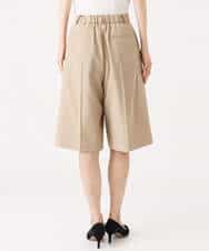 FKLGD57150 MK MICHEL KLEIN(MK ミッシェルクラン) [洗える]リネンライクストレッチ ショートパンツ ベージュ