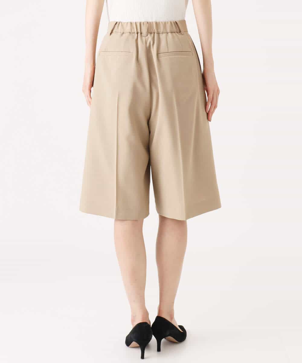 FKLGD57150 MK MICHEL KLEIN(MK ミッシェルクラン) [洗える]リネンライクストレッチ ショートパンツ ベージュ