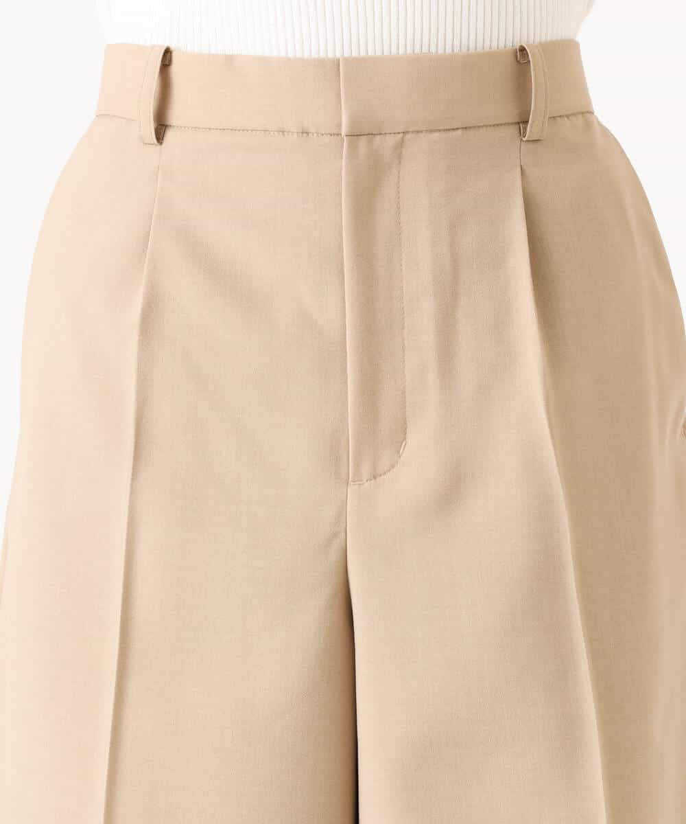 FKLGD57150 MK MICHEL KLEIN(MK ミッシェルクラン) [洗える]リネンライクストレッチ ショートパンツ ベージュ