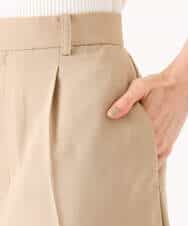 FKLGD57150 MK MICHEL KLEIN(MK ミッシェルクラン) [洗える]リネンライクストレッチ ショートパンツ ベージュ