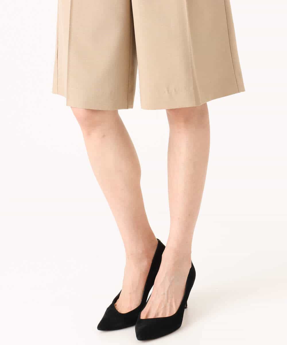 FKLGD57150 MK MICHEL KLEIN(MK ミッシェルクラン) [洗える]リネンライクストレッチ ショートパンツ ベージュ