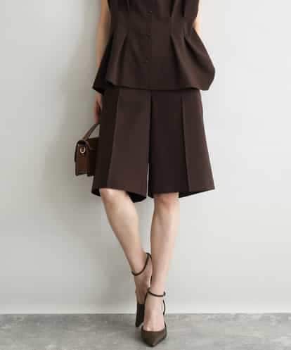 FKLGD57150 MK MICHEL KLEIN [洗える]リネンライクストレッチ ショートパンツ