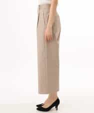 FKLGD72160 MK MICHEL KLEIN(MK ミッシェルクラン) [洗える]ナチュラルツイルワイドクロップドパンツ ベージュ