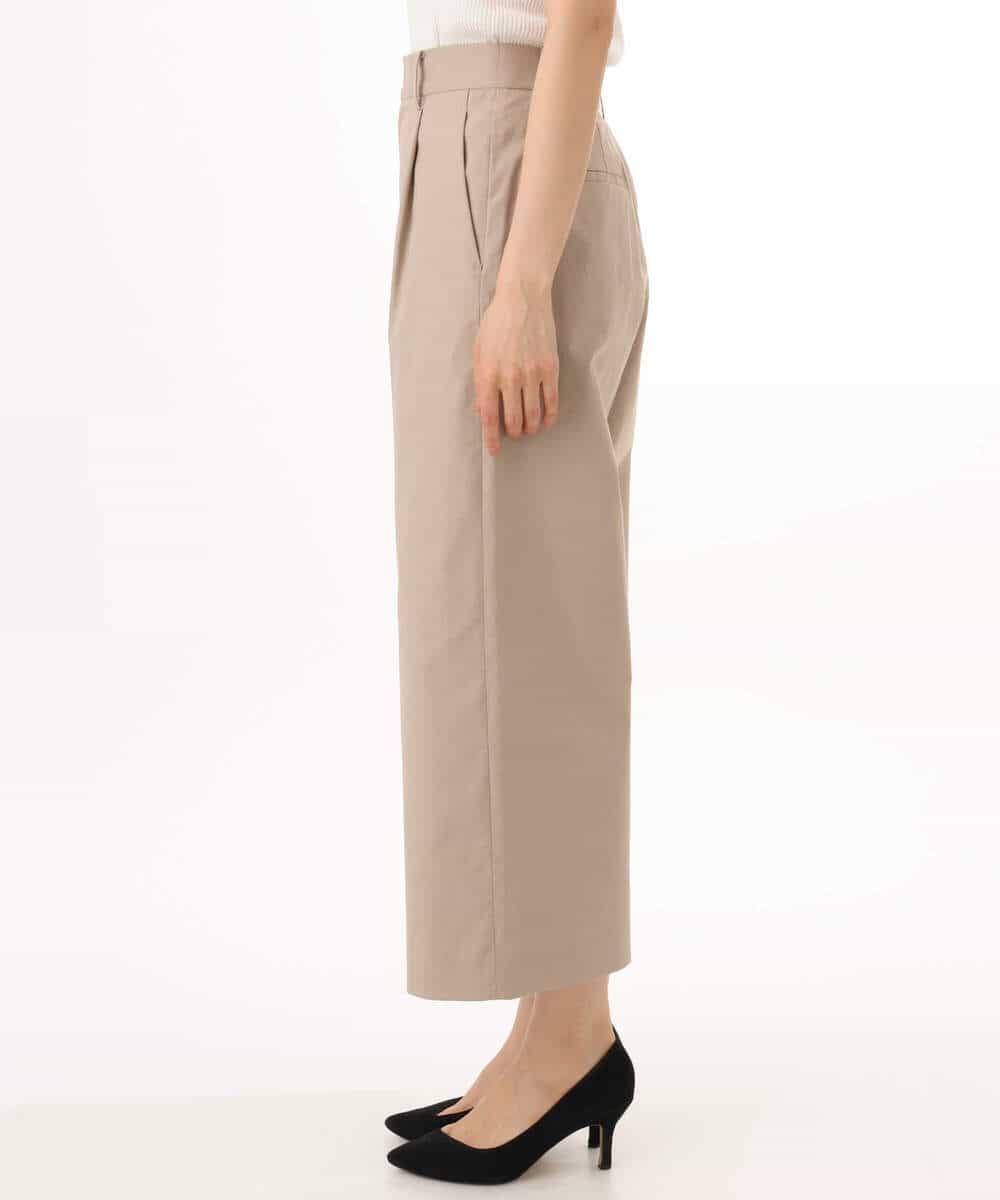 FKLGD72160 MK MICHEL KLEIN(MK ミッシェルクラン) [洗える]ナチュラルツイルワイドクロップドパンツ ベージュ