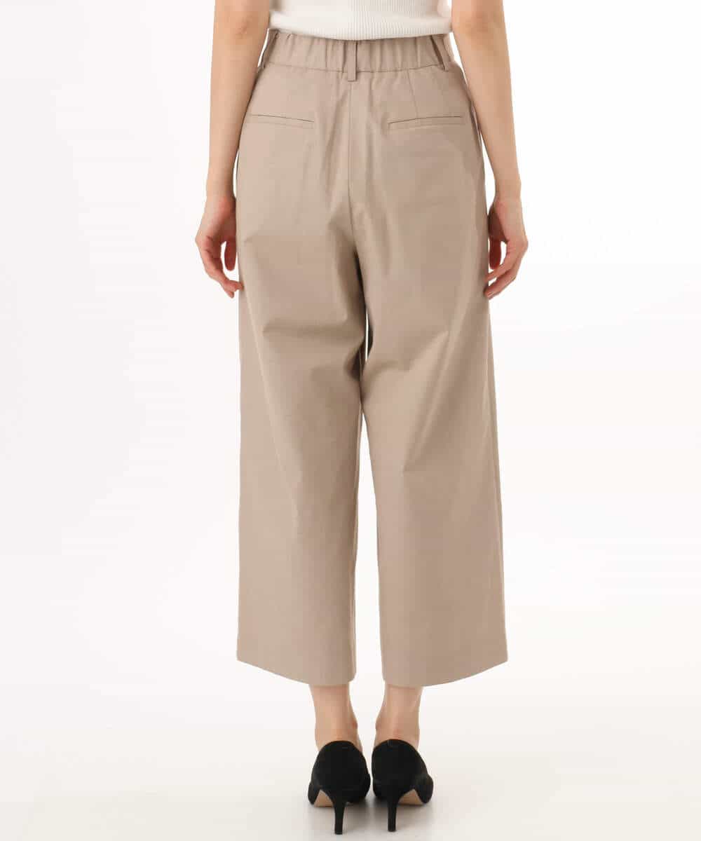 FKLGD72160 MK MICHEL KLEIN(MK ミッシェルクラン) [洗える]ナチュラルツイルワイドクロップドパンツ ベージュ