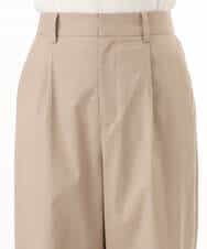 FKLGD72160 MK MICHEL KLEIN(MK ミッシェルクラン) [洗える]ナチュラルツイルワイドクロップドパンツ ベージュ