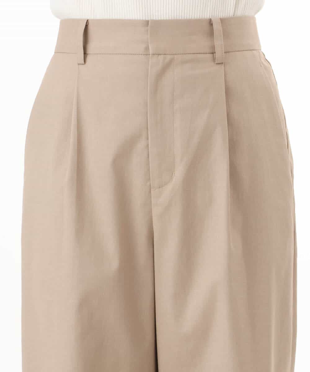 FKLGD72160 MK MICHEL KLEIN(MK ミッシェルクラン) [洗える]ナチュラルツイルワイドクロップドパンツ ベージュ