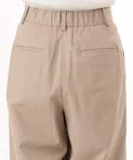 FKLGD72160 MK MICHEL KLEIN(MK ミッシェルクラン) [洗える]ナチュラルツイルワイドクロップドパンツ ベージュ