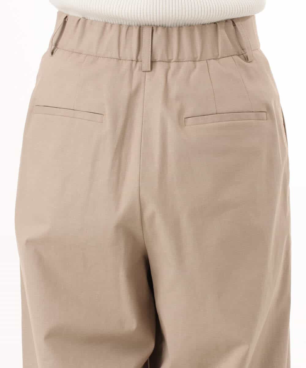 FKLGD72160 MK MICHEL KLEIN(MK ミッシェルクラン) [洗える]ナチュラルツイルワイドクロップドパンツ ベージュ